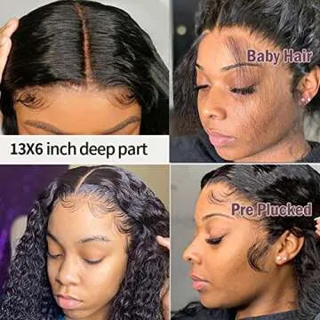 ShengCai 13x6 Deep Wave Lace Front Wigs Human Hair 180% Density HD Transparent Lace Frontal Wigs for Women