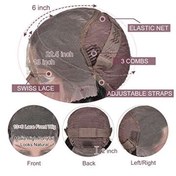 ShengCai 13x6 Deep Wave Lace Front Wigs Human Hair 180% Density HD Transparent Lace Frontal Wigs for Women