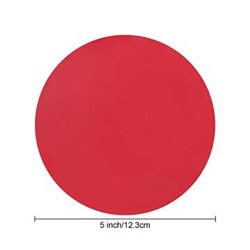 8 Pieces Rubber Jar Gripper Pads Round Kitchen Coasters Multi-Purpose Bottle Lid Openers, Multicoloured (Bright Color)