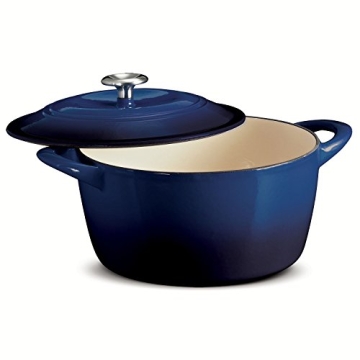 TRAMONTINA Cobalt Blue Enameled Cast Iron Dutch Oven