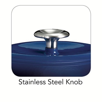 TRAMONTINA Cobalt Blue Enameled Cast Iron Dutch Oven