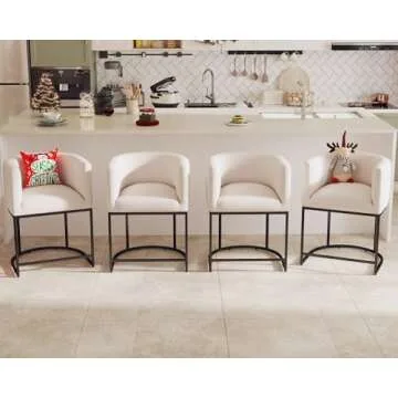 Stylish HNY Modern Counter Height Stools Set of 2