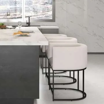 Stylish HNY Modern Counter Height Stools Set of 2