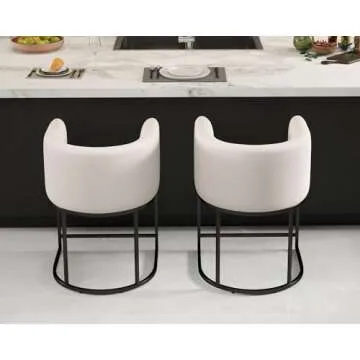 Stylish HNY Modern Counter Height Stools Set of 2