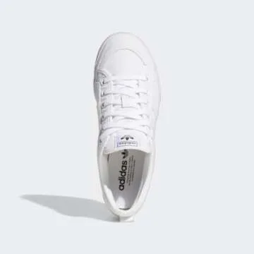 adidas Originals Women's Nizza Platform, White/White/White, 7