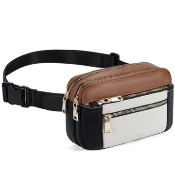 Telena Fanny Packs for Women Cross Body Bag Leather Belt Bag Fashionable Waist Bag with Adjustable S...