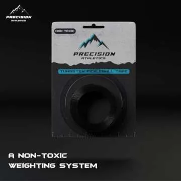 Precision Athletics Pickleball Weighted Training Tape: Tungsten-Safer Alternative for Enhanced Performance, Black