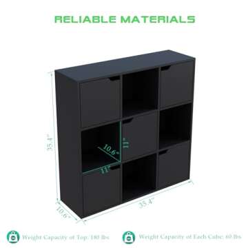 OSCHF Cube Storage Shelf Bookcase with Doors