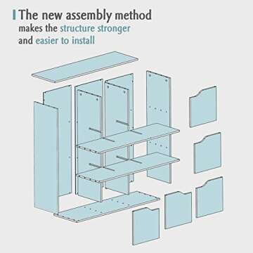 OSCHF Cube Storage Shelf Bookcase with Doors