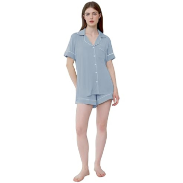 Joyaria Women's Soft Button Up Pajama Set for Comfort