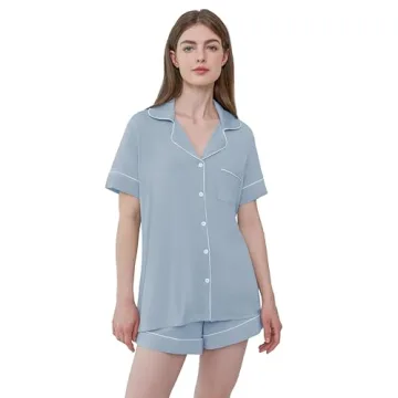 Joyaria Women's Soft Button Up Pajama Set for Comfort