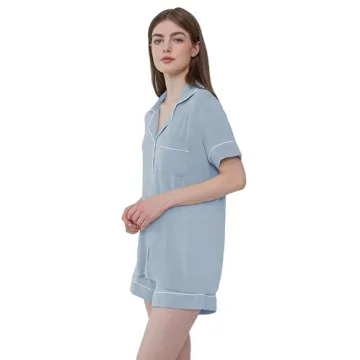 Joyaria Women's Soft Button Up Pajama Set for Comfort