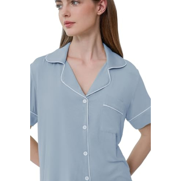 Joyaria Women's Soft Button Up Pajama Set for Comfort