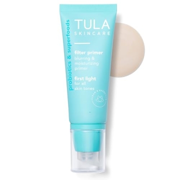 TULA Skin Care Face Filter Blurring and Moisturizing Primer - First Light, Evens the Appearance of S...