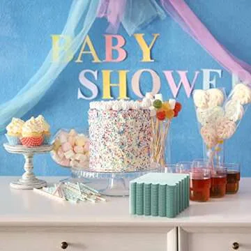 100 Pcs Scalloped Cocktail Napkins Thick Paper Napkins Disposable Party Napkins Beverage Napkins for Wedding Dinner Birthday Supplies, 5 x 5 Inches (Mint Green)