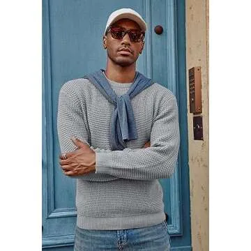 Stylish PJ PAUL JONES Waffle Pullover for Men