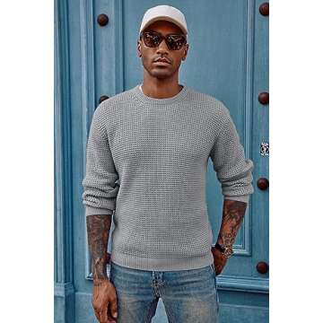 Stylish PJ PAUL JONES Waffle Pullover for Men