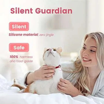 Pawaii QR Code Pet ID Tag, Dog Tag with QR Code, Silent Silicone Dog ID Tag, Modifiable Pet Online Profile, Free Online Pet Page Emergency Contact, 1Pack (Pink)