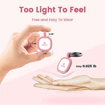 Pawaii QR Code Pet ID Tag, Dog Tag with QR Code, Silent Silicone Dog ID Tag, Modifiable Pet Online Profile, Free Online Pet Page Emergency Contact, 1Pack (Pink)