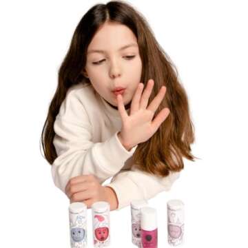 Nailmatic Pop Nail Polish & Stickers - Water Based Nail Polish & Sticker Set for Kids, Washable & Easy to Remove, Safe Formula, Suitable for Ages 3+