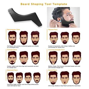 SZILBZ Beard Kit for Men Grooming & Care - Beard Oil, Beard Balm, Beard Wash,Beard Brush, Comb, Scissors, Ebook, Stylng Tool, Christmas Gifts for Men Dad Husband Boyfriend