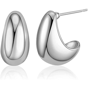 Exquisite Silver Teardrop Earrings - Trendy Fashion Gift for Women