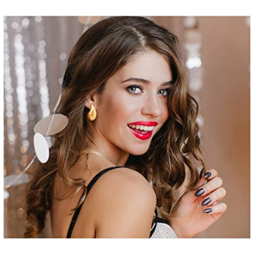 Silver Teardrop Earrings Women Fashion Trendy Gift