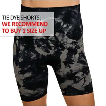 MAXXIM Women's High Waisted Tie Dye Biker Shorts