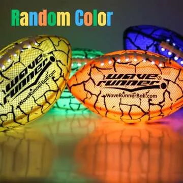 Glow in The Dark Football - Junior Size Waterproof LED Football for Kids, Teens, and Adults, Light Up Football Includes Pump & Batteries | Perfect Football Game Gifts for Teen Boys Ages 7-15