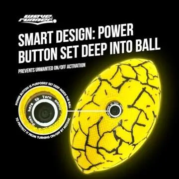 Glow in The Dark Football - Junior Size Waterproof LED Football for Kids, Teens, and Adults, Light Up Football Includes Pump & Batteries | Perfect Football Game Gifts for Teen Boys Ages 7-15