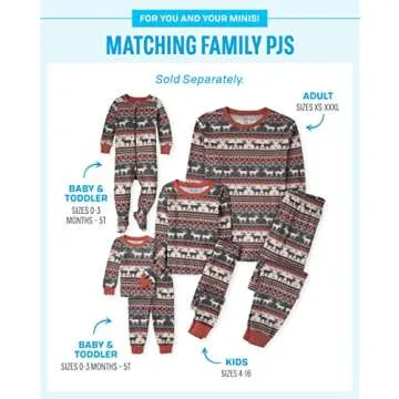 The Children's Place baby girls Family Matching Christmas Holiday Pajamas Sets, Snug Fit 100% Cotton, Adult, Big Kid, Toddler, and Toddler Sleepers, Harvest Fairisle, 18-24 Months US