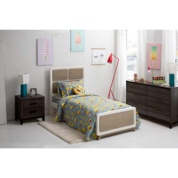 Chital Twin Bed Sheets for Boys | Fun Emoji Bedding Set