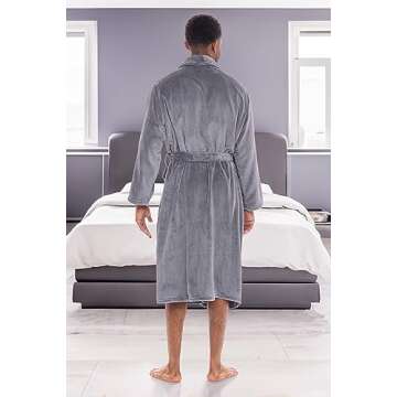 Alexander Del Rossa Men's Plush Robe - Cozy & Stylish XL Robe