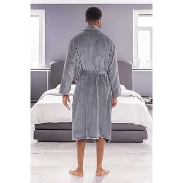 Alexander Del Rossa Men's Plush Robe - Cozy & Stylish XL Robe