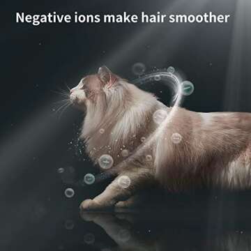 uahpet Dual Head Cat Brush Dog Brush, Slicker Brush for Dogs Cats, Negative Ions Dog Grooming Brush, Gently Removes Loose Hairs, Mats, Tangles, Anti Static & Frizz Cat Brush for Medium, Long Hair