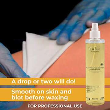 Cirepil - Pre & Post - Depilatory Oil - 250ml / 8.45 fl oz - Protects the Skin Before Waxing & Removes Wax Residue - Pre-Waxing & Post-Waxing