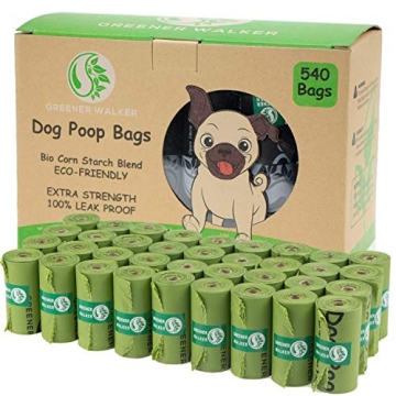 Greener Walker Poop Bags - 540 Extra Thick Leak Proof Bags