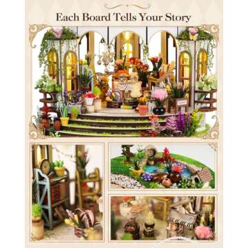 Vaki Vaki Miniature House Kit with LED Light for All Ages