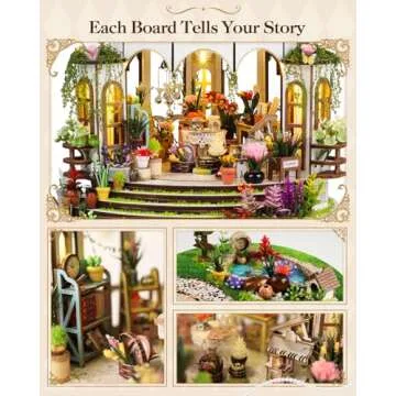 Vaki Vaki Miniature House Kit with LED Light for All Ages