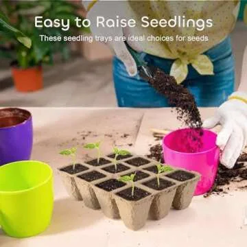 GROWNEER Organic Seed Starter Trays 288 Cells Pack