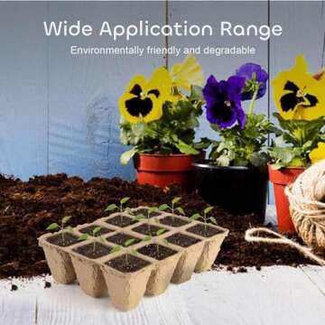 GROWNEER Organic Seed Starter Trays 288 Cells Pack