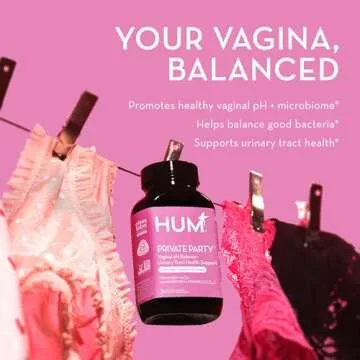 HUM Private Party - Vaginal Probiotics for Women's Health, pH Balance Supplement, and Urinary Tract ...