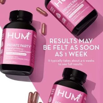 HUM Private Party - Vaginal Probiotics for Women's Health, pH Balance Supplement, and Urinary Tract Support with Cranberry & Lactobacillus Blend | Cranberry Pills, (30 Capsules)