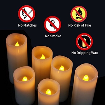 Enchanting Ivory Flameless Candles with Remote - 9 Piece Set