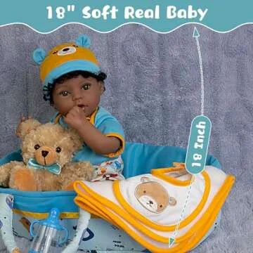 EKOKIZ Lifelike Reborn Baby Doll 18-Inch Realistic Gift