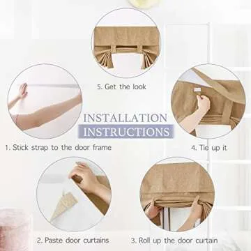 RYB HOME French Door Blinds Totally Blackout, Linen Blended Window Decor 100% Blackout Privacy Skylight Patio/French Glass Door Window Shades, W26 x L69 inch, Camel, 1 Panel