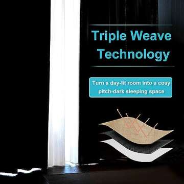 RYB HOME French Door Blinds Totally Blackout, Linen Blended Window Decor 100% Blackout Privacy Skylight Patio/French Glass Door Window Shades, W26 x L69 inch, Camel, 1 Panel