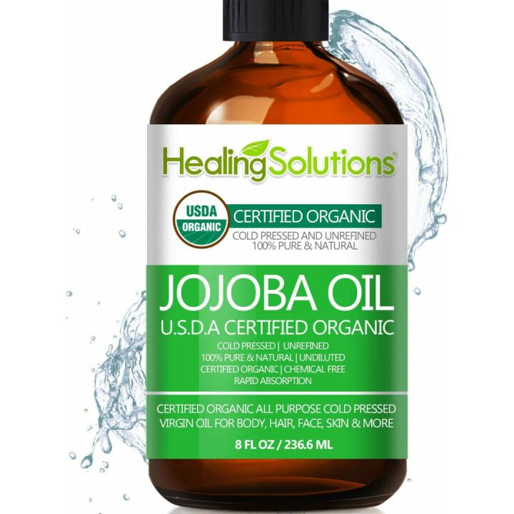 Pure Jojoba Oil 8 oz - Organic, Cold Pressed & Unrefined