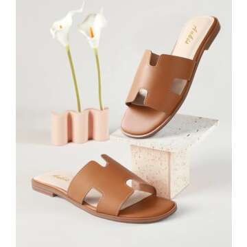 Ankis Women's Flat Sandals Stylish Comfort for Summer
