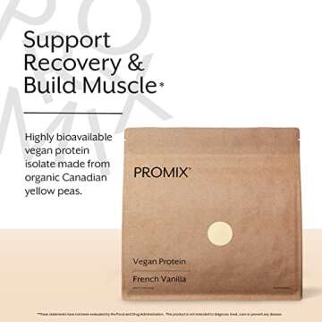 Promix Plant-Based Vegan Protein Powder, Vanilla - 2.5lb Bulk - Pea Protein & Vitamin B-12 - ­Post ...
